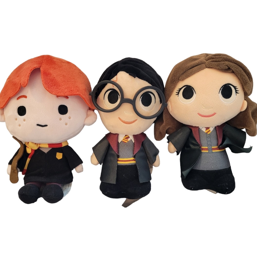 Harry Potter Plush Figures Set of 3, Harry Ron Hermione